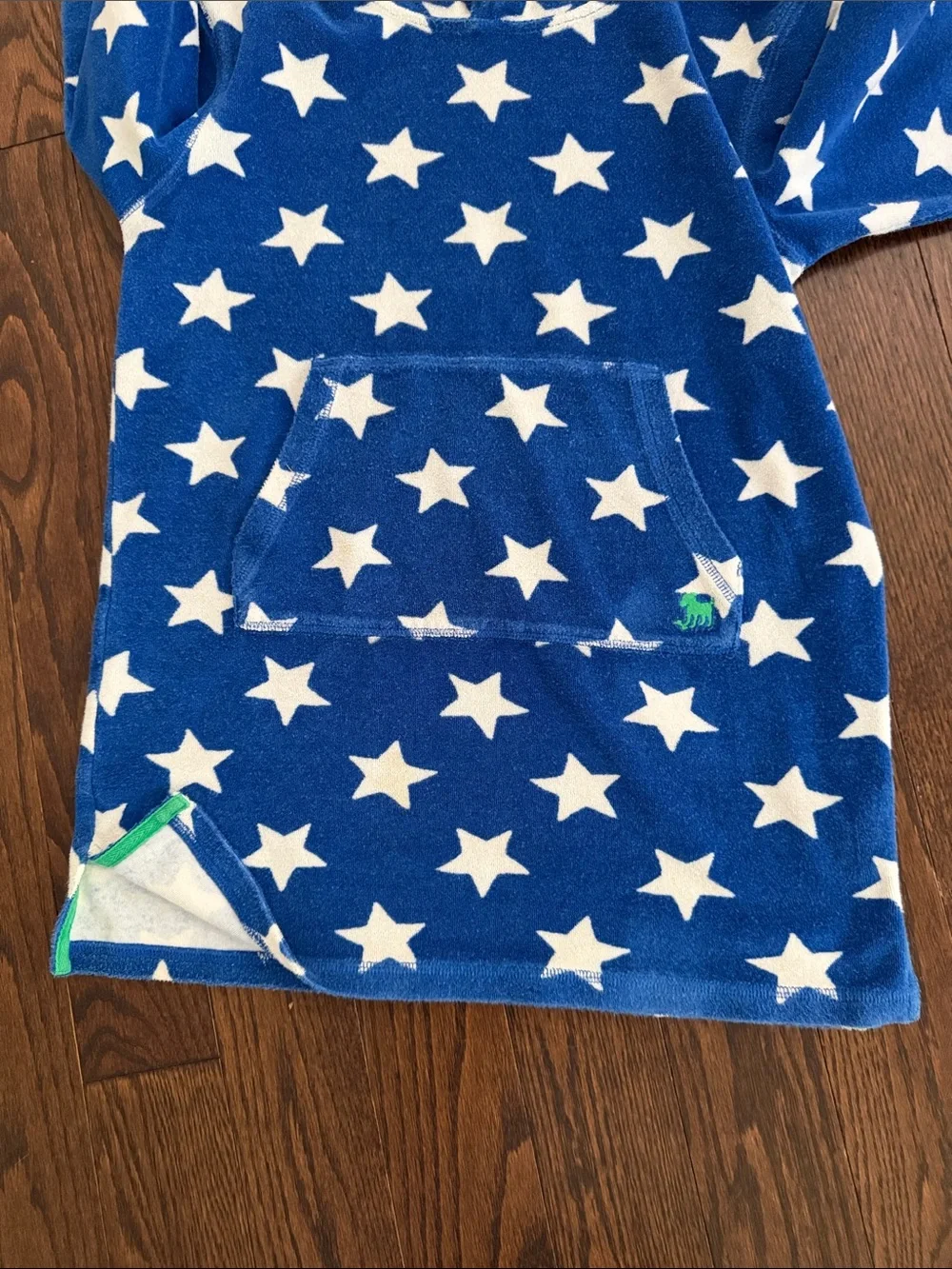 Mini Boden Blue Starred Kids Toweling Hoodie